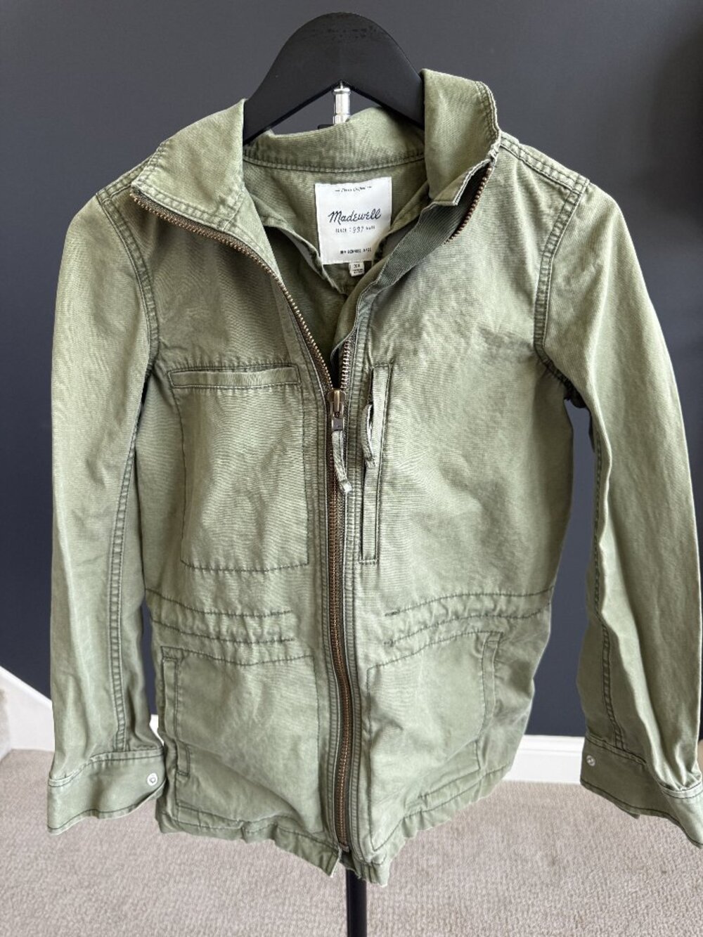 Madewell Olive Cotton Utility Field Jacket Size XS
